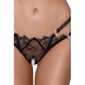String ouvert Rio noir en dentelle - Cottelli LINGERIE  