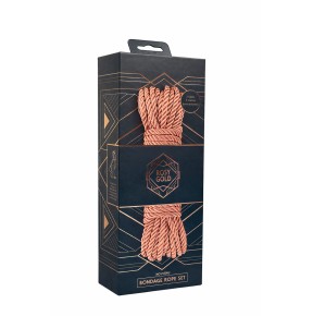 Coffret 3 cordes de bondage Premium - Rosy Gold