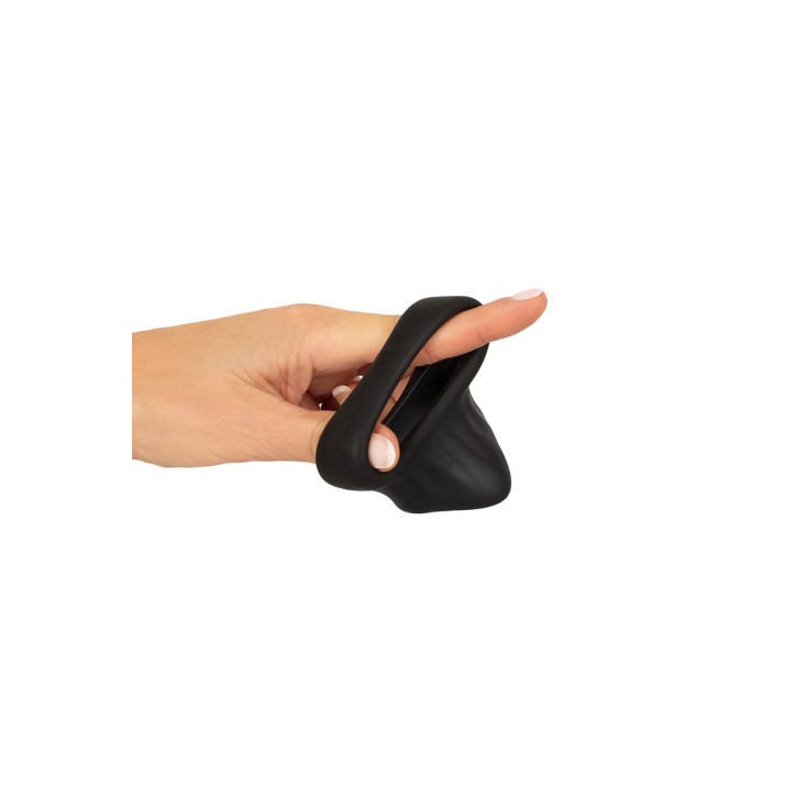 Cock Ring avec Ball Stretcher liquid silicone - Erecto