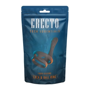 Cock & Ball Ring liquid silicone avec écarteur de périnée - Erecto