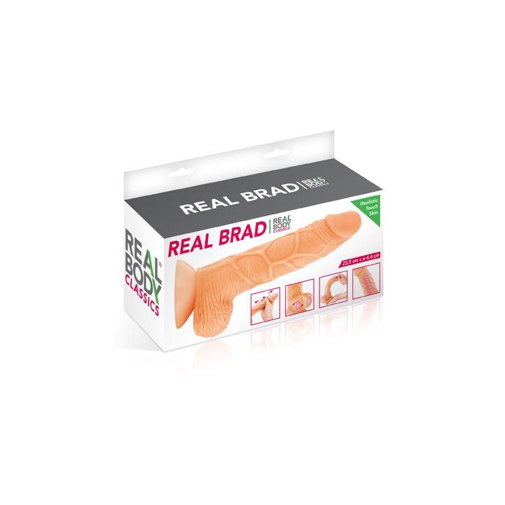 Gode ultra-réaliste 21 cm - Real Brad