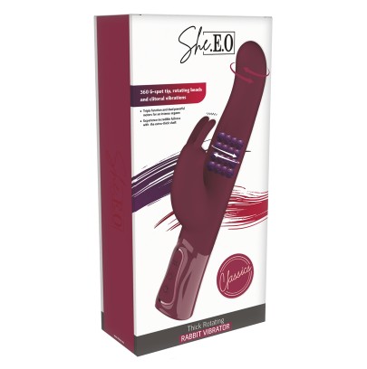 Vibro Rabbit rotatif triple stimulation XXL - She.E.O