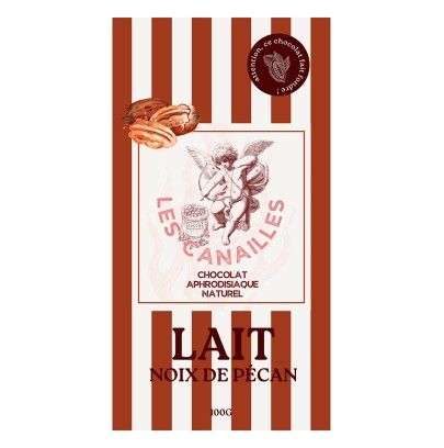 Chocolat au lait noix de pécan - Tablette 100g - Les canailles