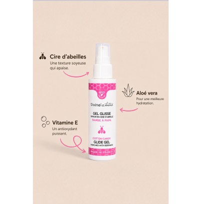Lubrifiant Bio Barbe à papa 100ml - Divinexstases