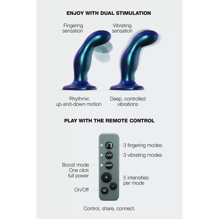 Dildo fingering et vibrant bleu - Strap On Me Dildo fingering et vibrant bleu - Strap On Me