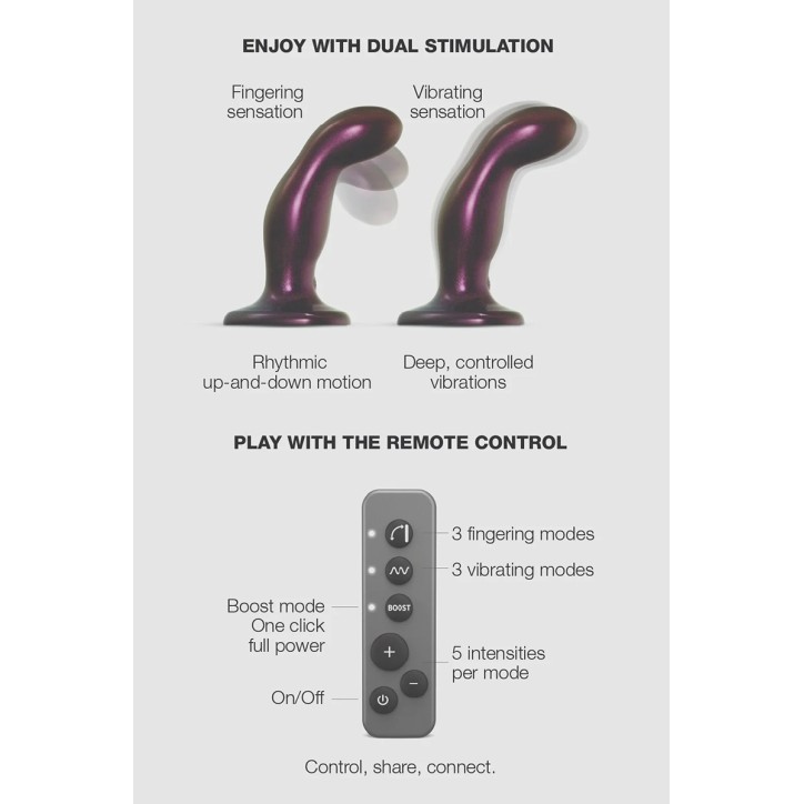 Dildo fingering et vibrant aubergine - Strap On Me