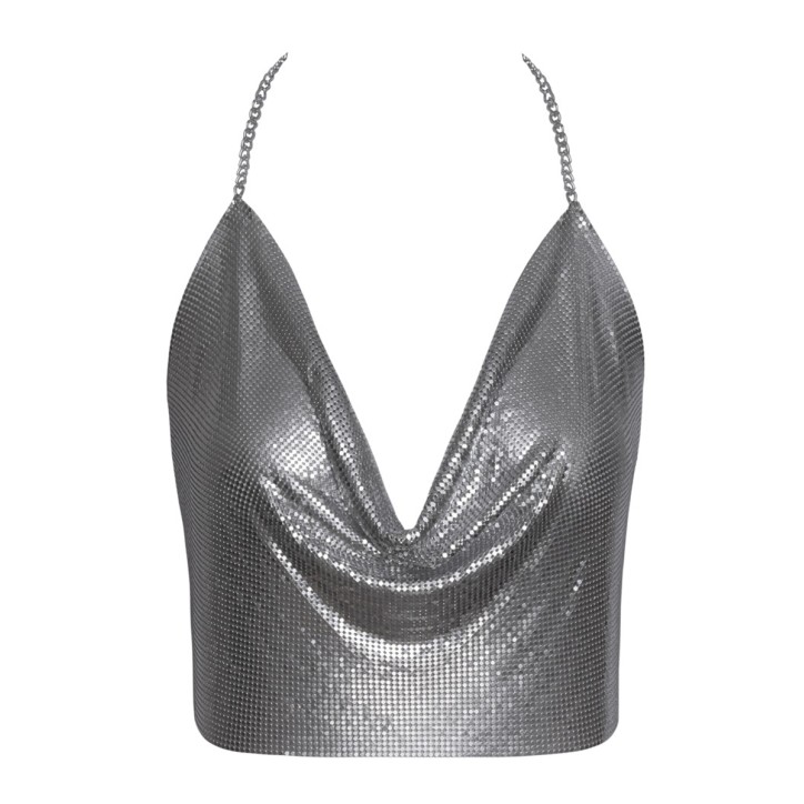 Top en métal argenté - Cottelli ACCESSOIRES