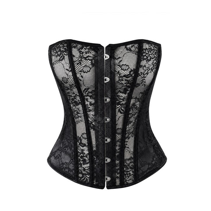 Corset One More Kiss F406 - Noir Handmade