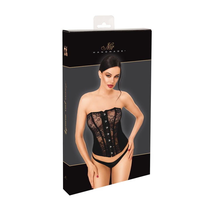 Corset One More Kiss F406 - Noir Handmade
