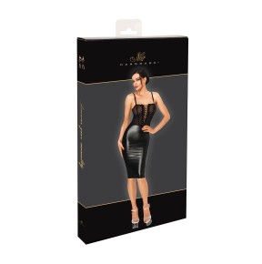 Robe mi-longue Do Not Disturb F408 - Noir Handmade