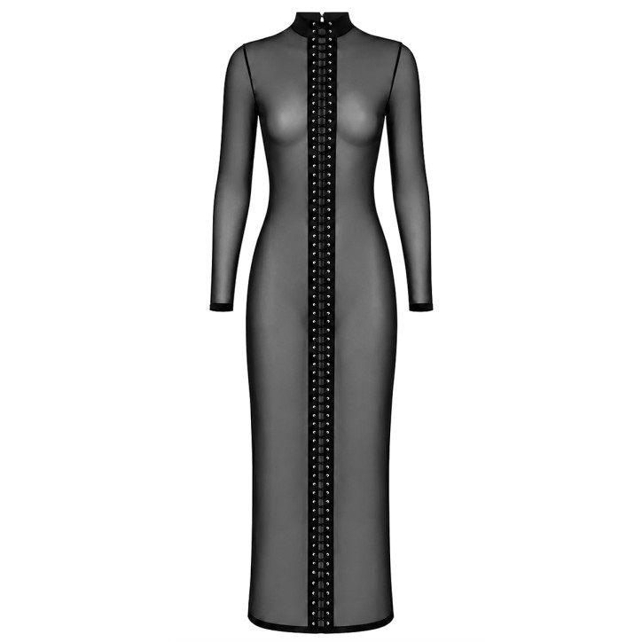 Robe longue Do Not Disturb F410 - Noir Handmade