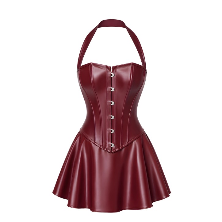 Mini robe corset Dark Romance F397 - Noir Handmade