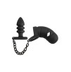 Cage à pénis avec plug anal - Black Velvets 
