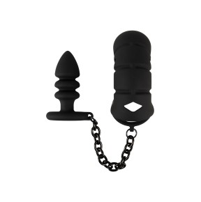 Cage à pénis avec plug anal - Black Velvets 