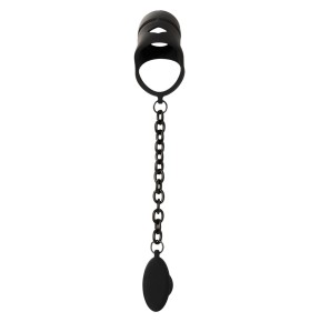 Cage à pénis avec plug anal - Black Velvets 
