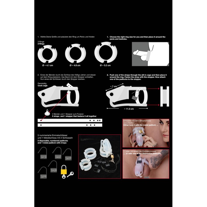 Cage de chasteté en silicone 15 pièces - You2Toys