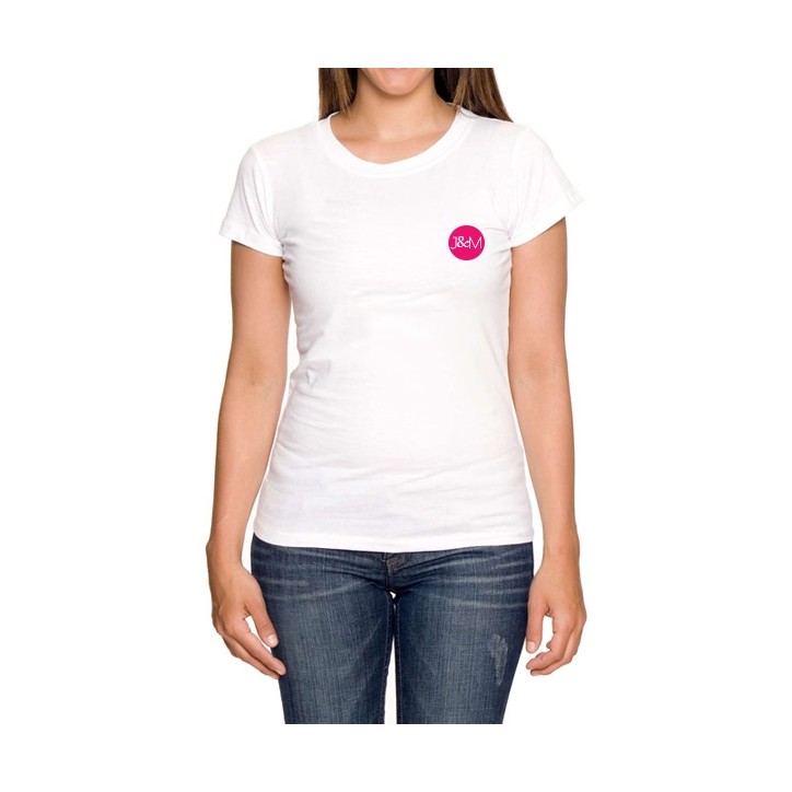 Tee-shirt  J&M blanc - spécial  femme
