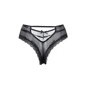 Tanga noir dentelle - Paris Hollywood