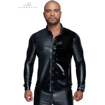Chemise wetlook et vinyle H064