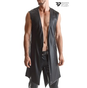 Veste longue sans manche wetlook Marco - Regnes