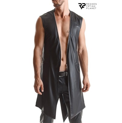 Veste longue sans manche wetlook Marco - Regnes