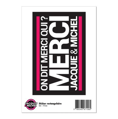 Grand sticker J&M rectangle noir