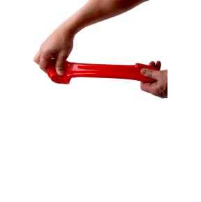 Gaine de pénis semi-réaliste rouge 19x4,5 cm - Zizi