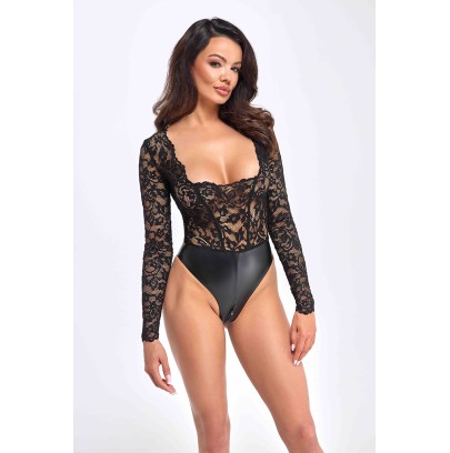 Body Psyché F296 wetlook et dentelle
