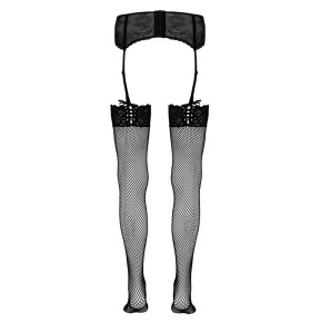 Bas résille noir - Cotelli Legwear