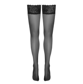 Bas autofixants noir Hold up - Cotelli Legwear