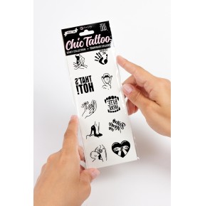 10 tatouages temporaires Kinky Collection - Secret Play