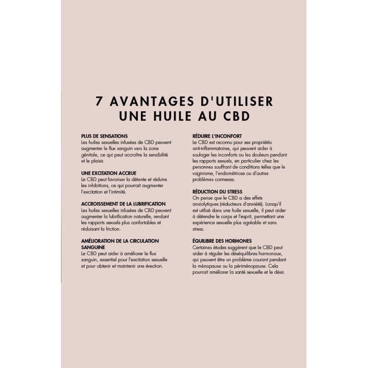 Huile stimulante au CBD Slow Sex - Bijoux Indiscrets