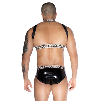 Ensemble sexy deux pièces noir et blanc - J Lingerie
