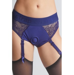 Harnais lingerie Diva (bleu) - Strap On Me