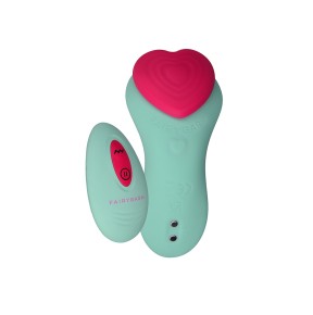 Stimulateur télécommandé de culotte HeartGem vert - FairyGasm