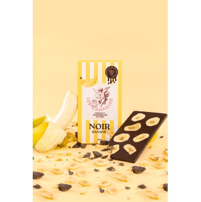 Chocolat noir banane - Tablette 100g - Les canailles