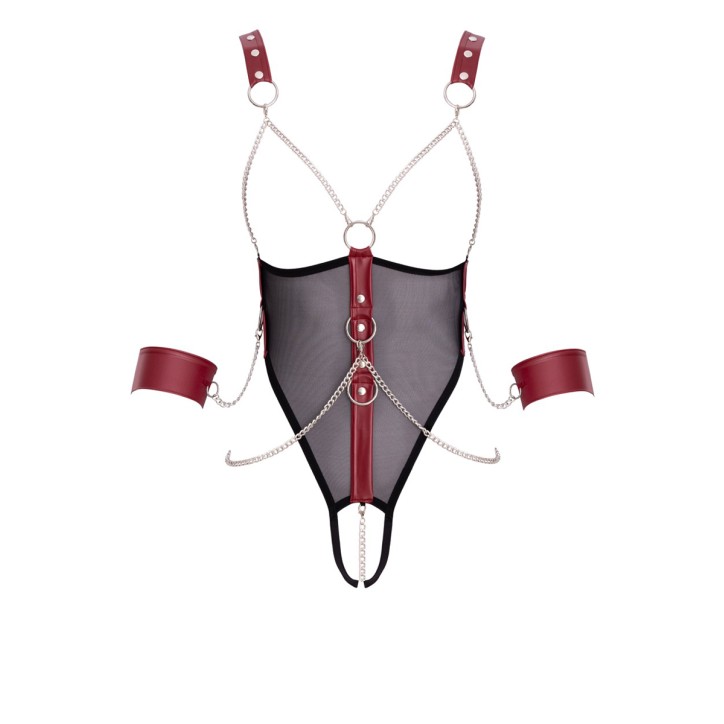 Body de bondage ouvert et seins nus - Cottelli Bondage