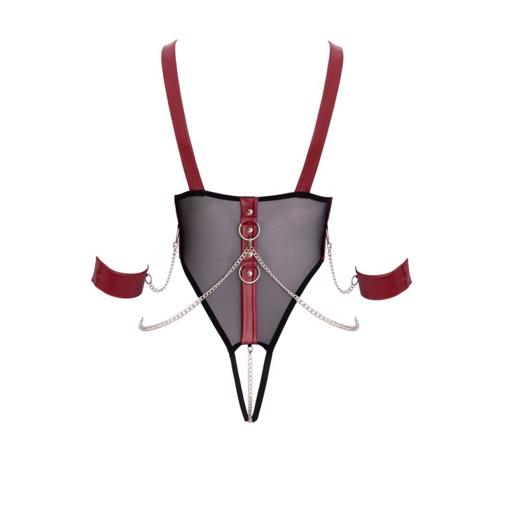 Body de bondage ouvert et seins nus - Cottelli Bondage