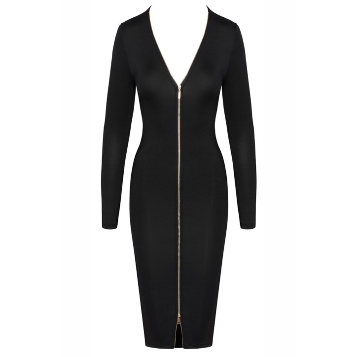 Robe noire à manches longues -  Cotelly Party