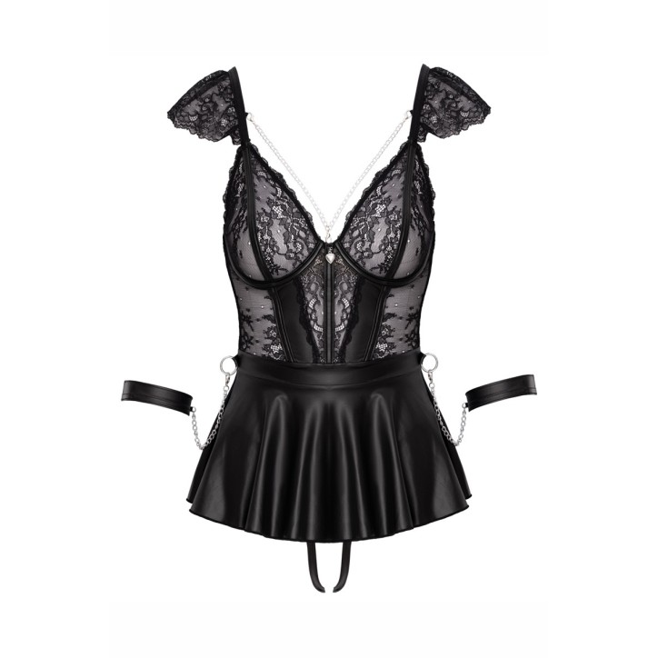 Ensemble 3 pièces lingerie Fetish - Cotelli Bondage
