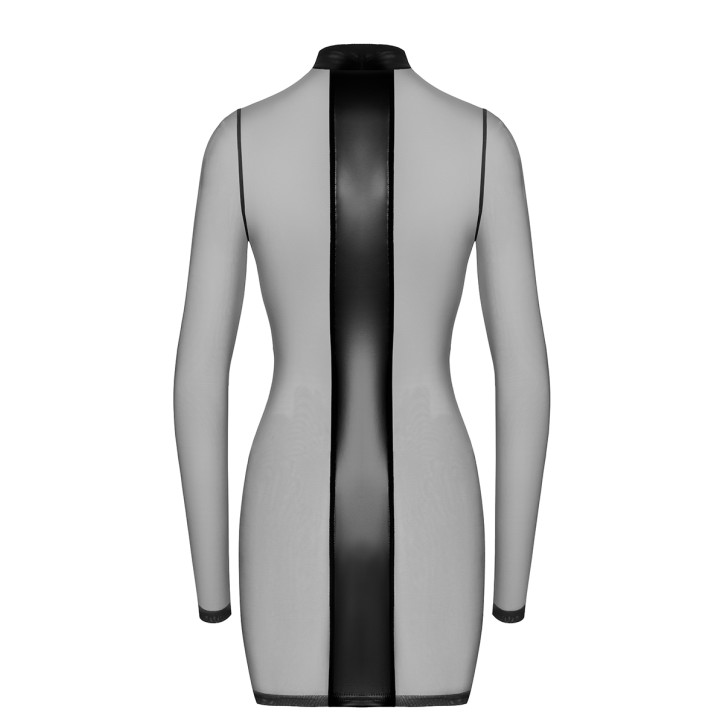 Mini robe tulle et wetlook Crossfire F369 - Noir Handmade