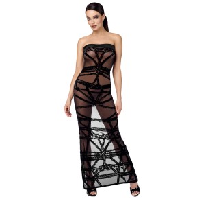 Robe bustier Bondesque F358 - Noir Handmade