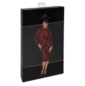Robe fourreau en tulle floqué Kink Royal F384 - Noir Handmade