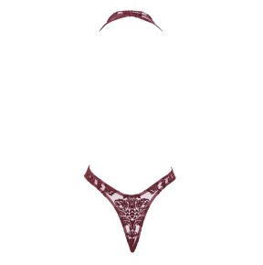 Body en tulle floqué Kink Royal F386 - Noir Handmade