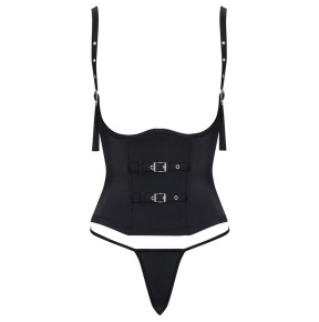 Ensemble corset seins nus noir - Cottelli PARTY 