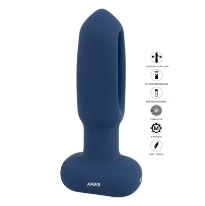 Plug anal vibrant avec langue oscillante - Anos