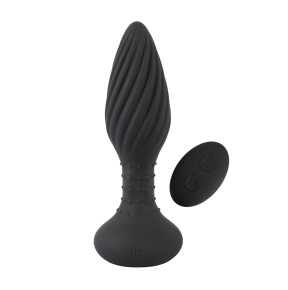 Plug anal vibrant et rotatif télécommandé - Anos