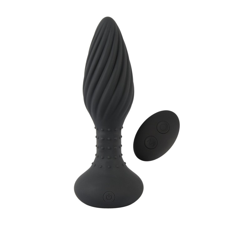 Plug anal vibrant et rotatif télécommandé - Anos
