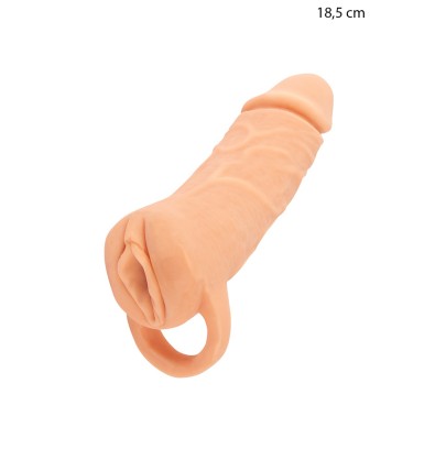 Masturbateur et extension de pénis  18,5 cm - Nature Skin