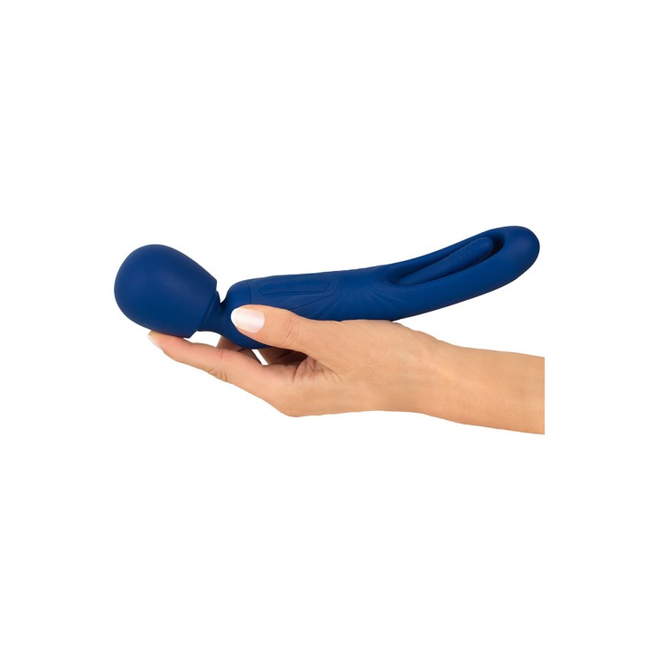 Vibro Wand réversible avec langue vibrante - Sweet Smile